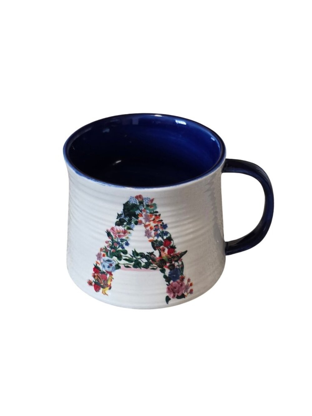 Vintage Natharie Lete Anthropologie Letter A Bouquet Mug Teacup